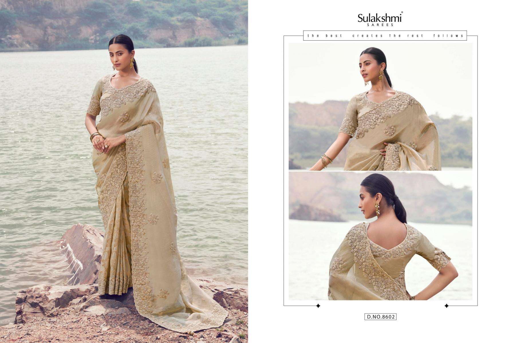 Sulakshmi Presents Varenya Tissue Silk With Jacquard Occasion Wear Sarees Catalog Wholesaler And Exporter In Surat