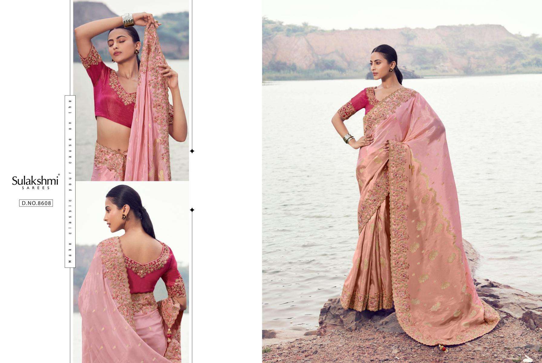 Sulakshmi Presents Varenya Tissue Silk With Jacquard Occasion Wear Sarees Catalog Wholesaler And Exporter In Surat