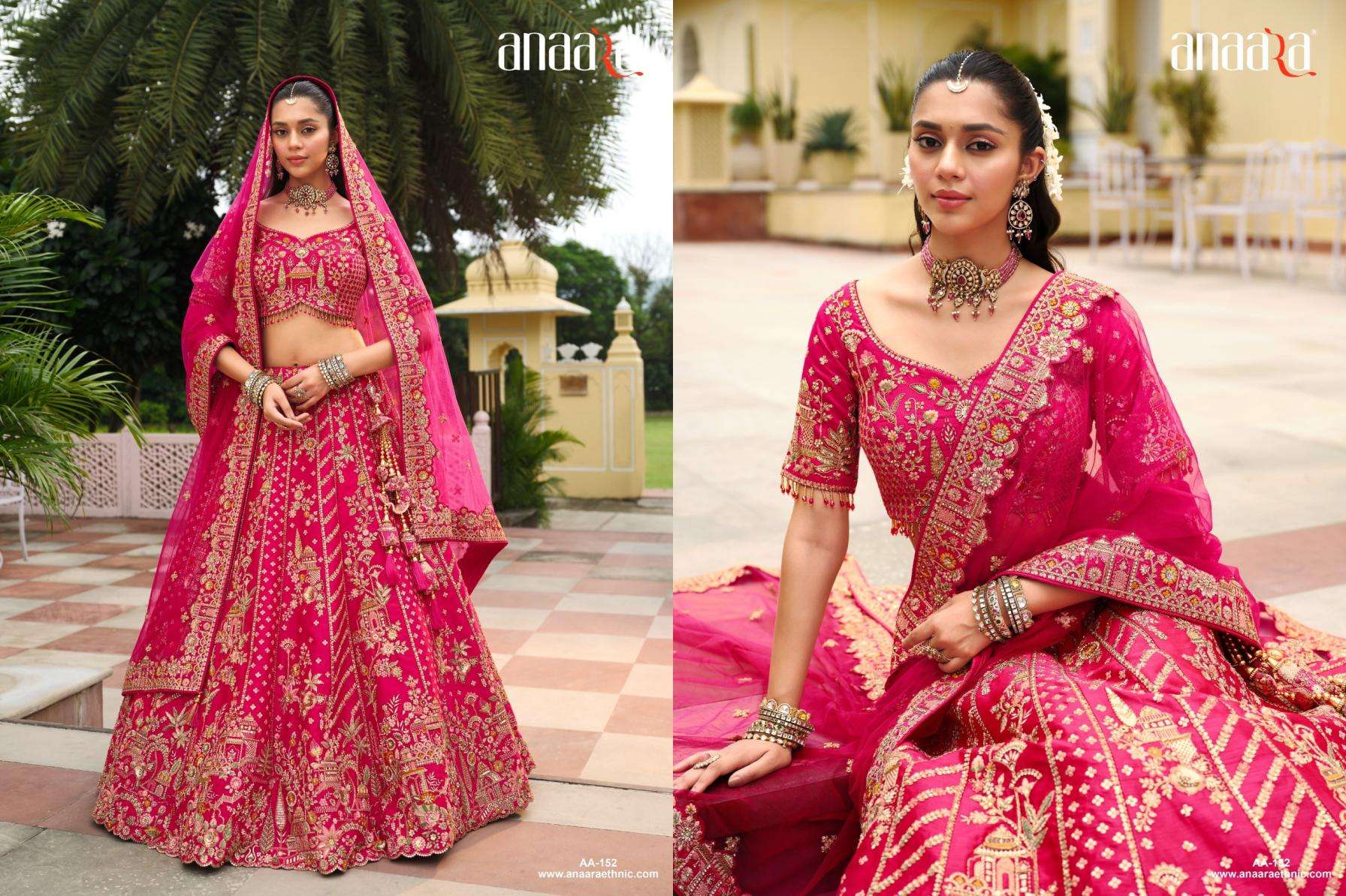 Tathastu Presents Anaara 152-164 Silk Engagement Lehenga For Bride Catalog Wholesaler And Exporter