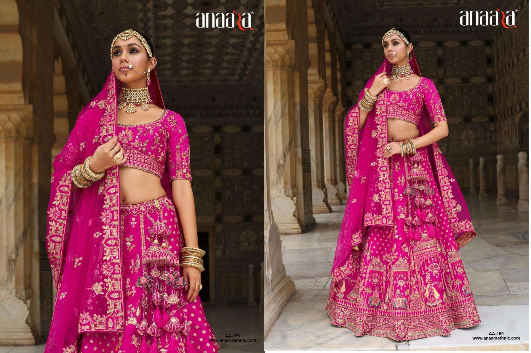 Tathastu Presents Anaara 152-164 Silk Engagement Lehenga For Bride Catalog Wholesaler And Exporter