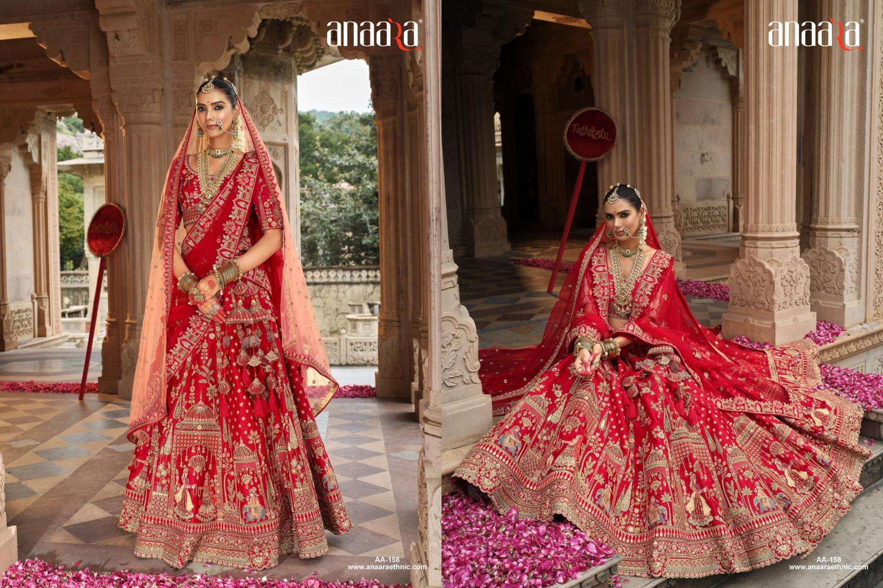 Tathastu Presents Anaara 152-164 Silk Engagement Lehenga For Bride Catalog Wholesaler And Exporter