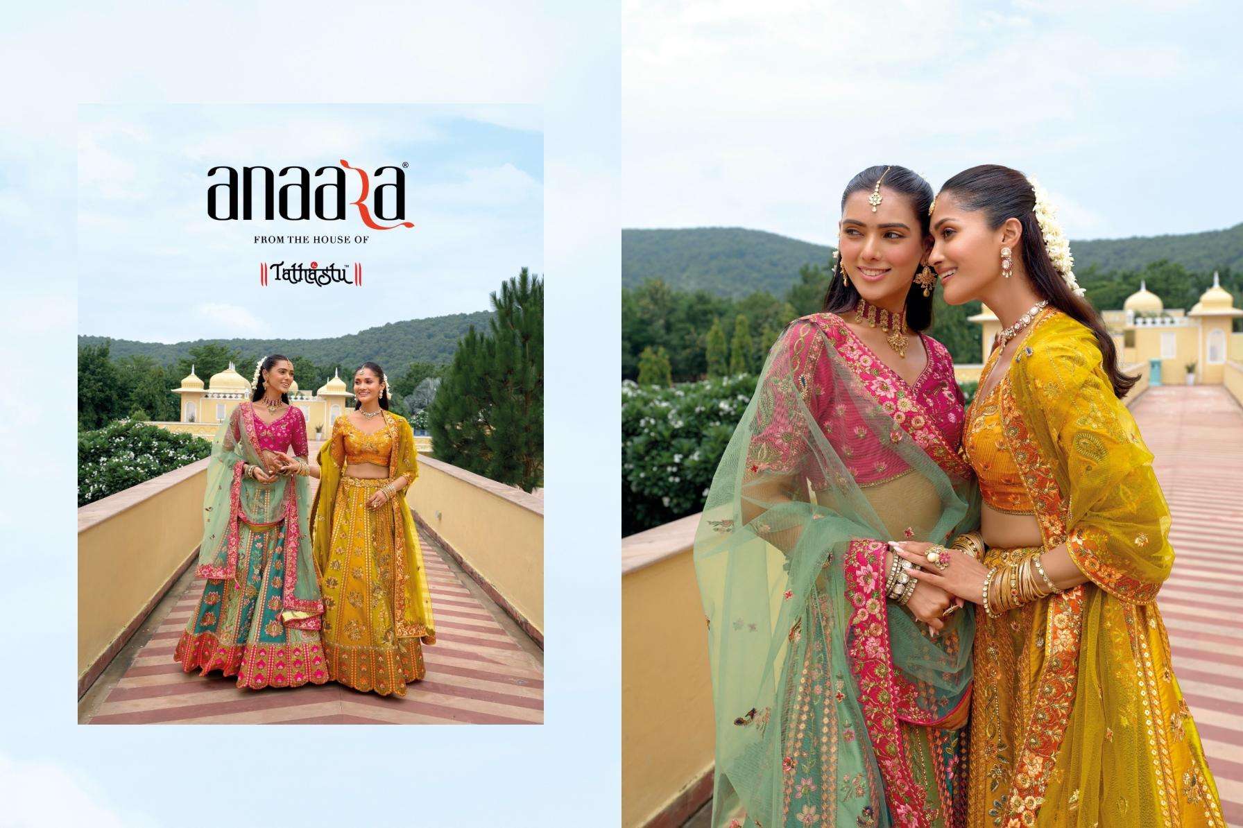 Tathastu Presents Anaara 8001-8010 Silk Embroidery Work Wedding Wear Chaniya Choli Catalog Wholesaler And Exporter 
