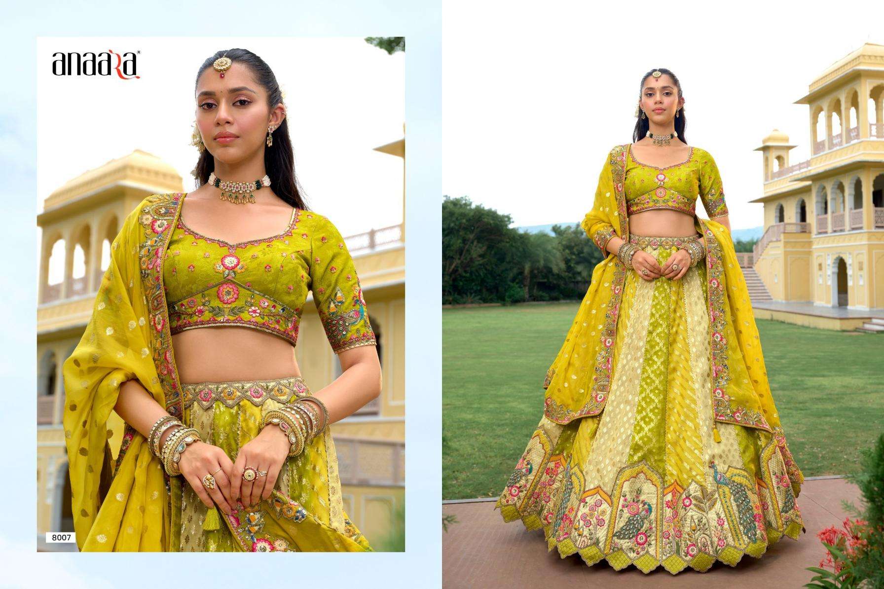 Tathastu Presents Anaara 8001-8010 Silk Embroidery Work Wedding Wear Chaniya Choli Catalog Wholesaler And Exporter 