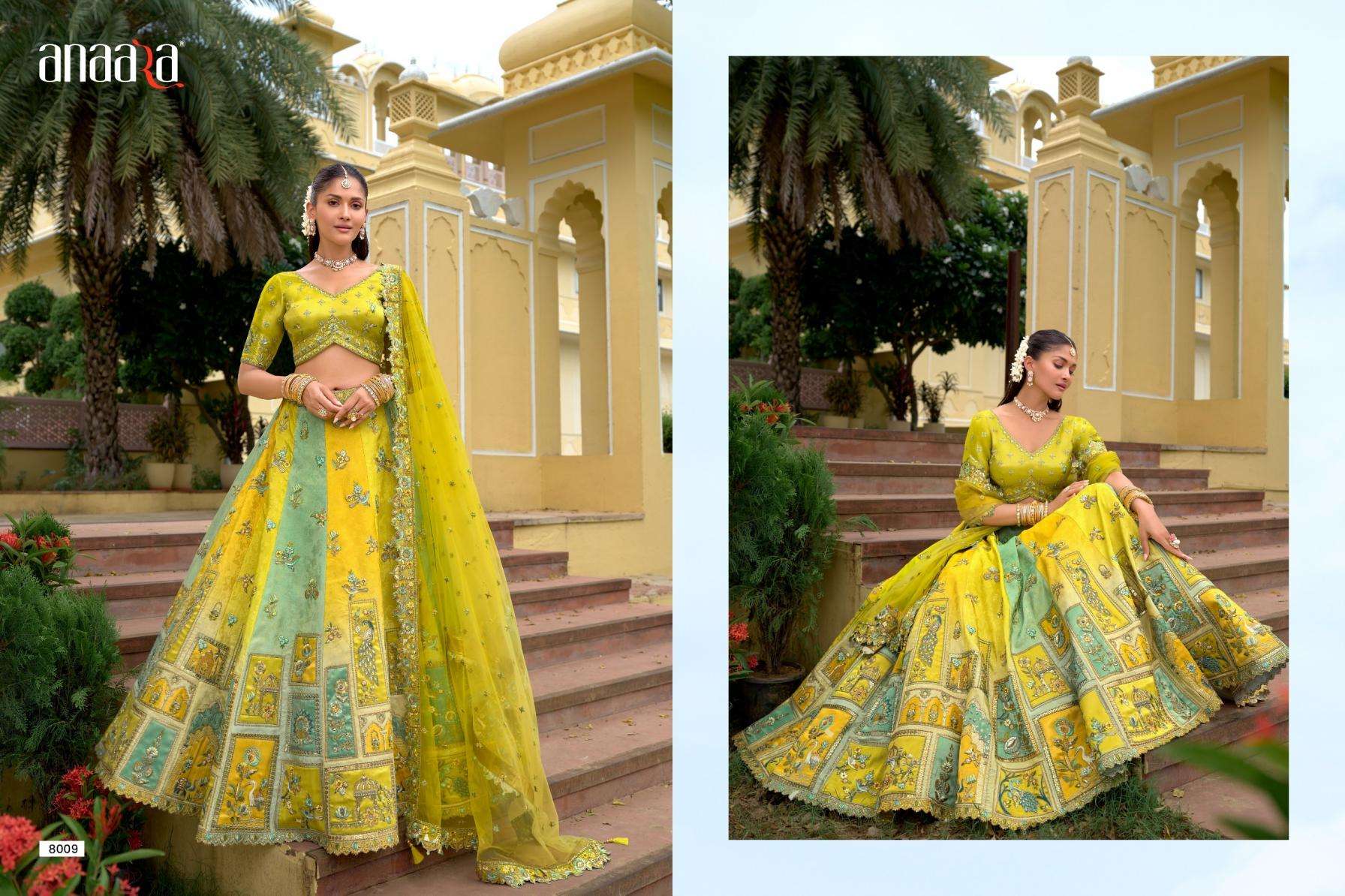 Tathastu Presents Anaara 8001-8010 Silk Embroidery Work Wedding Wear Chaniya Choli Catalog Wholesaler And Exporter 