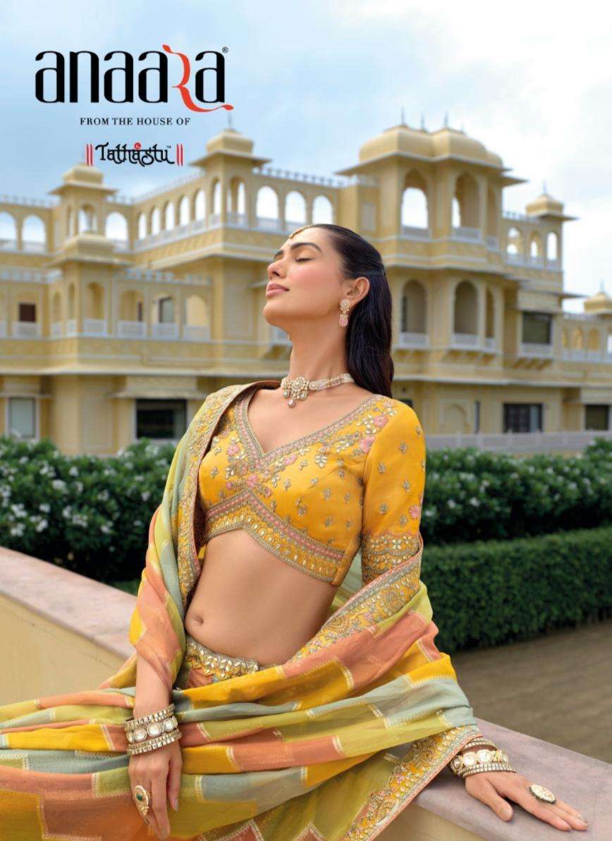 Tathastu Presents Anaara 8001-8010 Silk Embroidery Work Wedding Wear Chaniya Choli Catalog Wholesaler And Exporter 