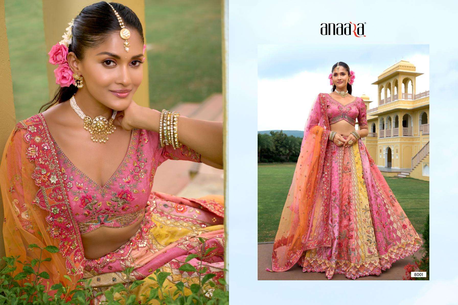 Tathastu Presents Anaara 8001-8010 Silk Embroidery Work Wedding Wear Chaniya Choli Catalog Wholesaler And Exporter 
