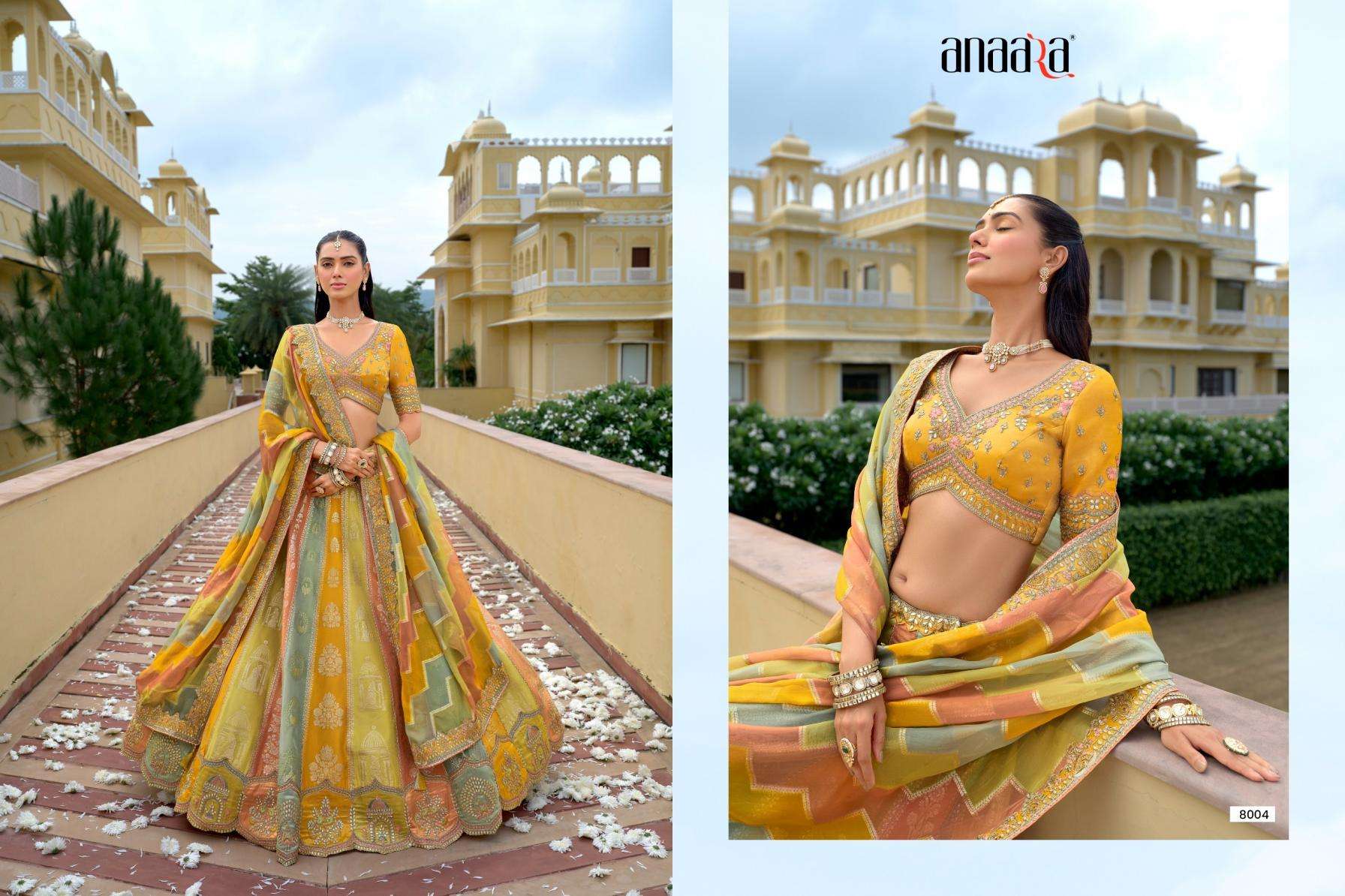Tathastu Presents Anaara 8001-8010 Silk Embroidery Work Wedding Wear Chaniya Choli Catalog Wholesaler And Exporter 