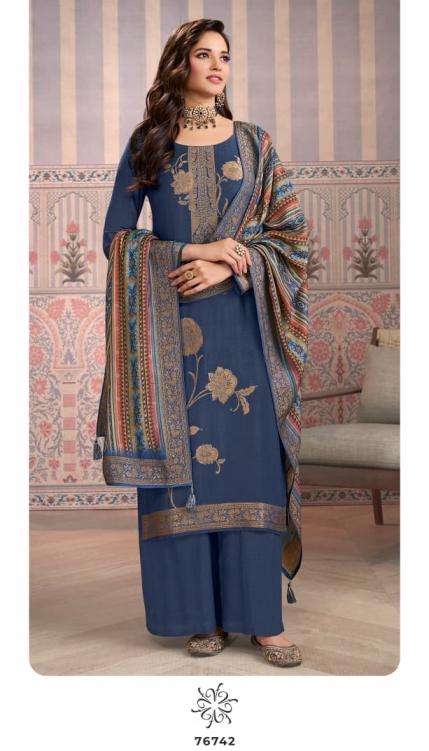 Vinay Presents Kervin Ananta Vol-6 Viscose Pashmina Jacquard Unique Dress Materials Catalog Wholesaler And Exporter 