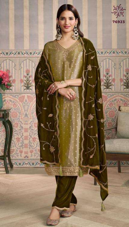 Vinay Presents Kuleesh Sarita Kanjivaram Silk Jacquard Unstitch 3pcs Salwar Suits Catalog Wholesaler And Exporter 