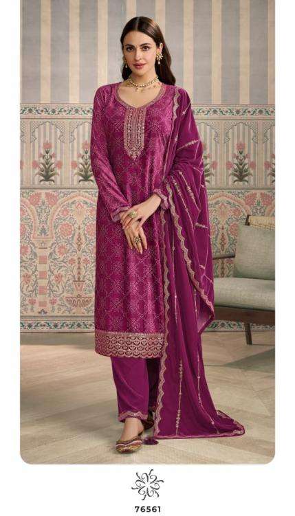 Vinay Presents Mrinal Premium Velvet Classy Look Unstitch Salwar Suits Catalog Wholesaler And Exporter 