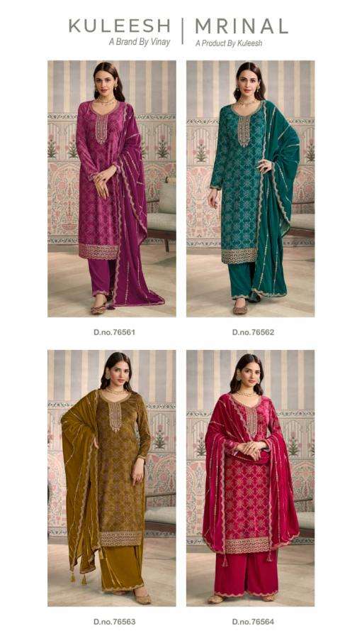 Vinay Presents Mrinal Premium Velvet Classy Look Unstitch Salwar Suits Catalog Wholesaler And Exporter 