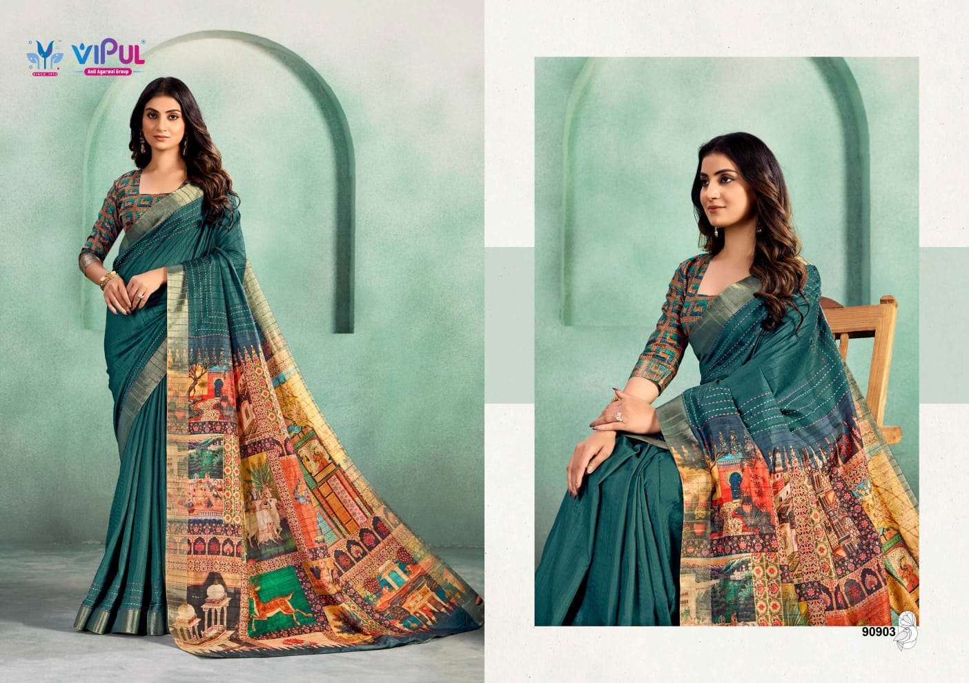 Vipul Presents Kalakruti Soft Silk Pretty Look Saree Catalog Wholesaler And Exporter In Surat