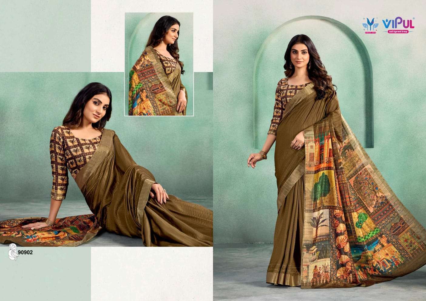 Vipul Presents Kalakruti Soft Silk Pretty Look Saree Catalog Wholesaler And Exporter In Surat