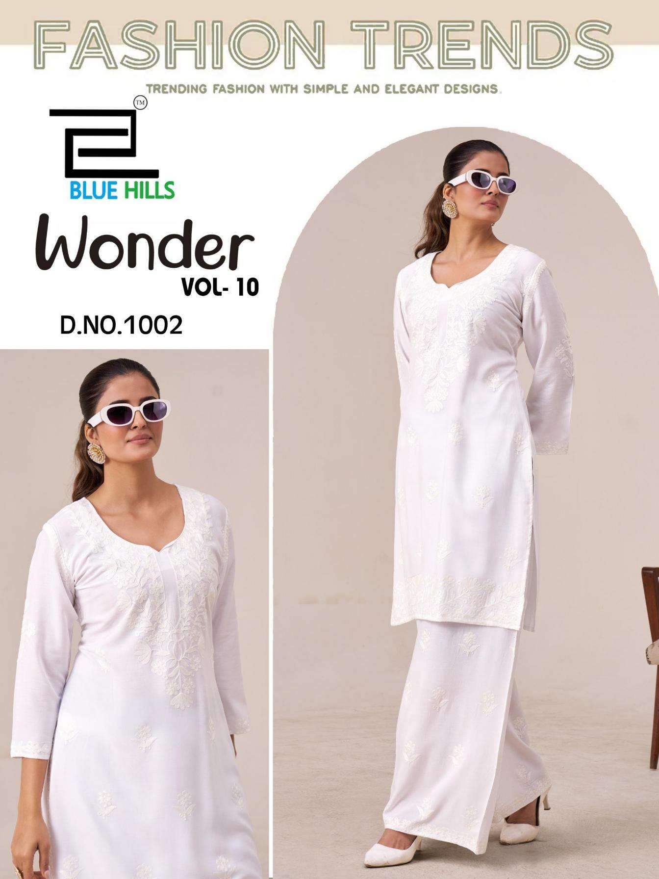 Blue Hills Presents Wonder Vol-10 Rayon Readymade Classic Big Size Kurti With Plazzo Catalog Wholesaler And Exporter 