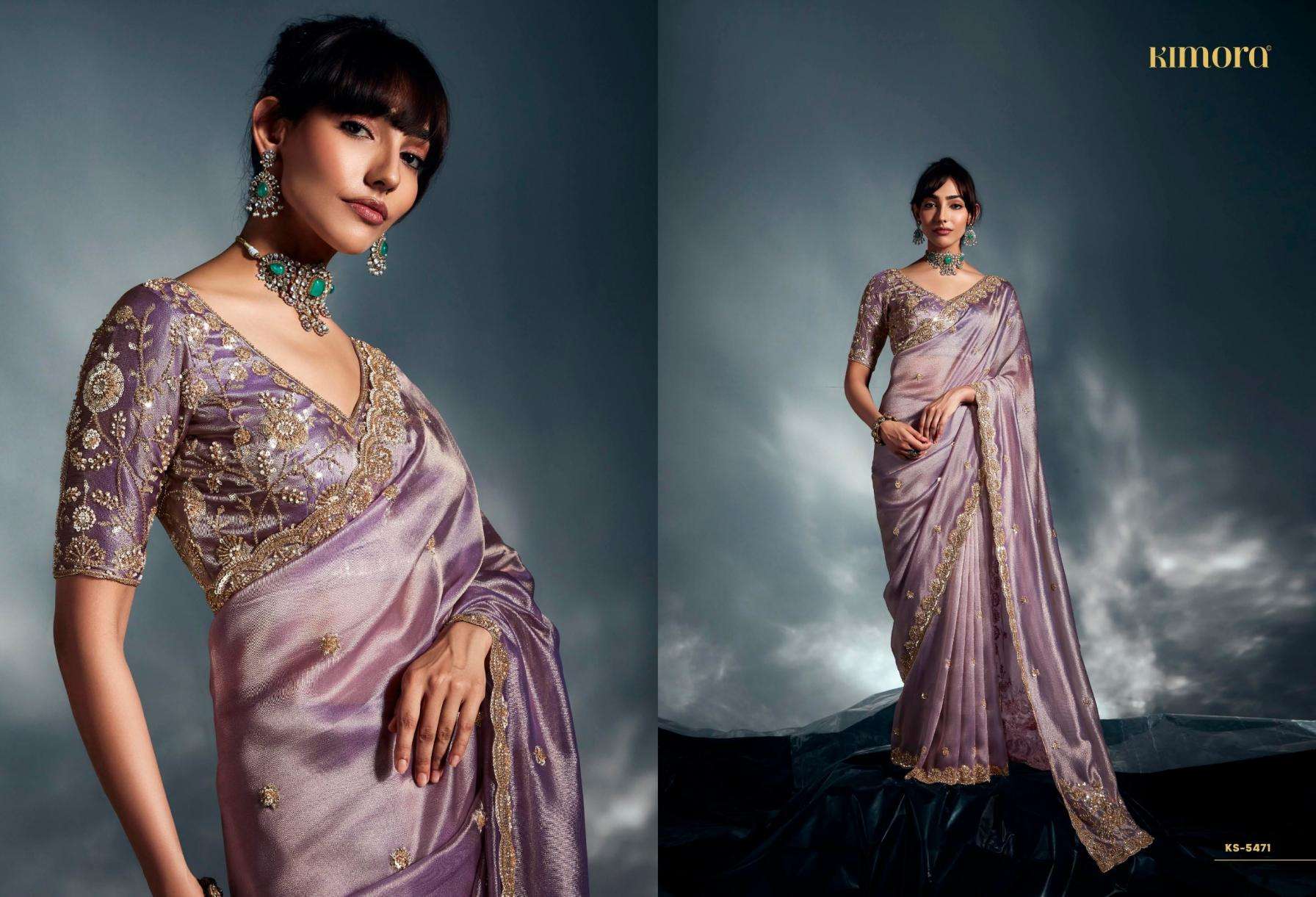 kimora presents iconic 2  sequence khatli work occasion wear sarees catalog collection