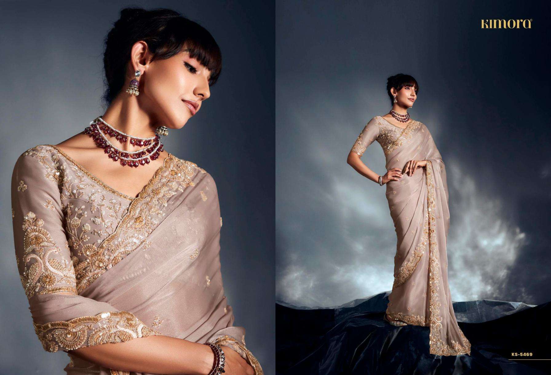 kimora presents iconic 2  sequence khatli work occasion wear sarees catalog collection