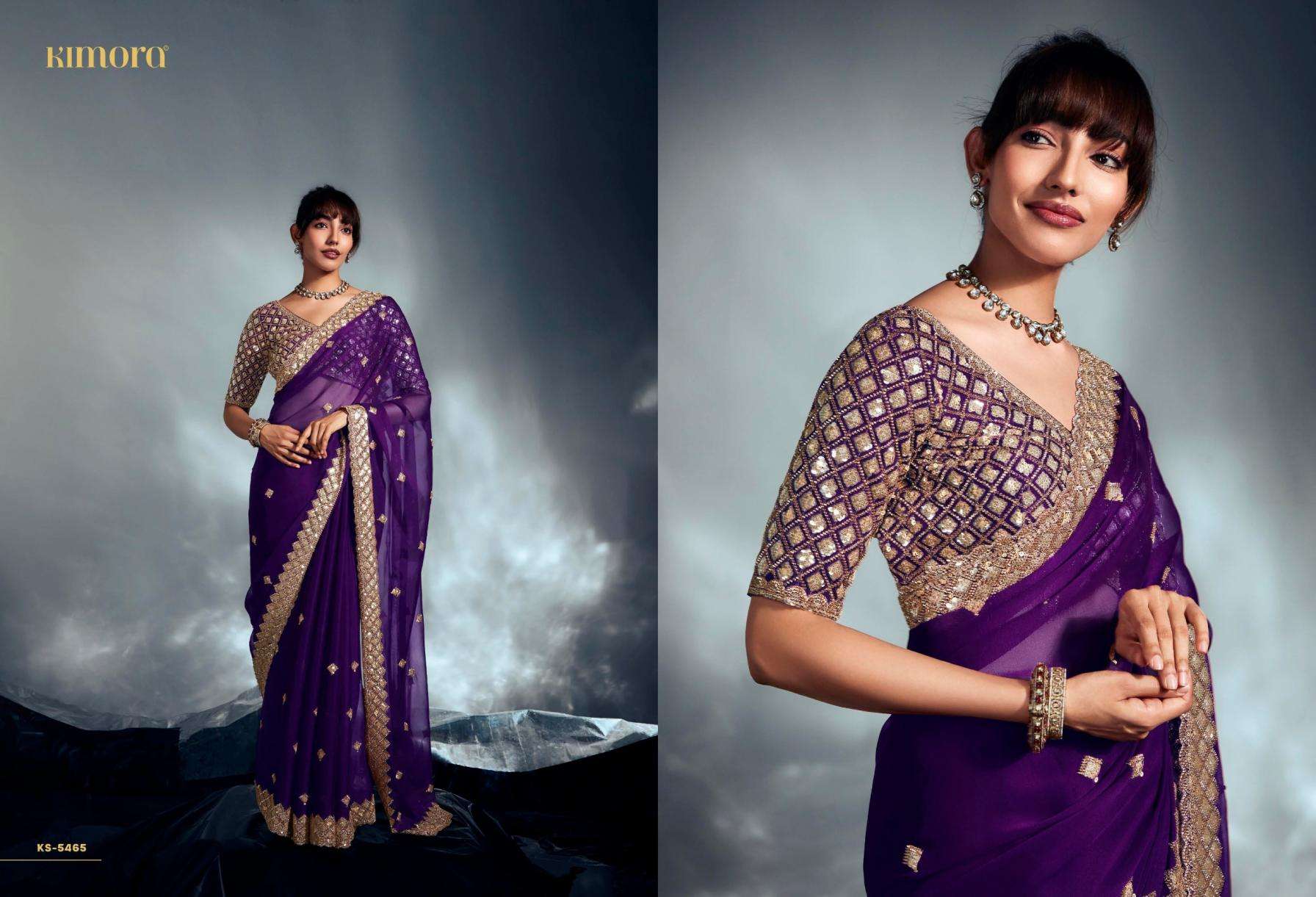 kimora presents iconic 2  sequence khatli work occasion wear sarees catalog collection