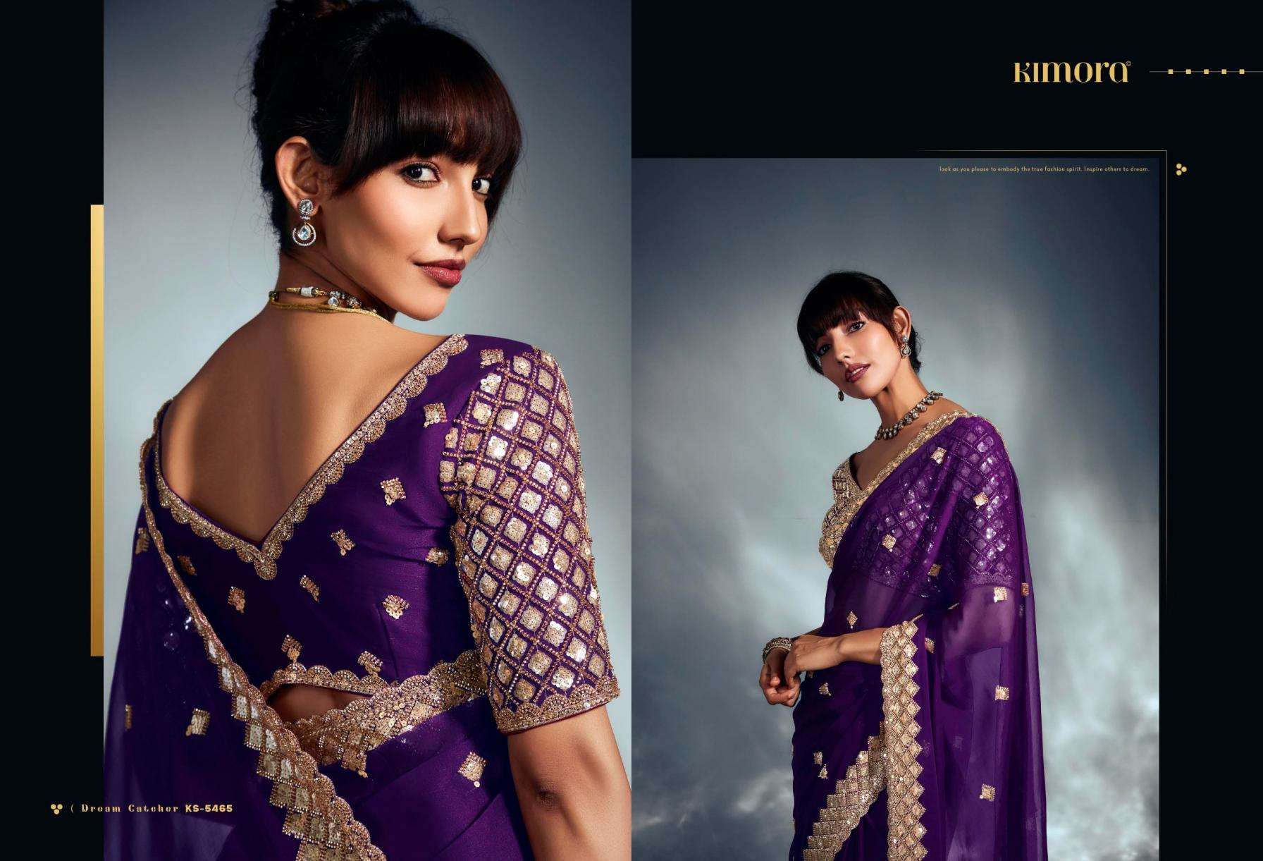 kimora presents iconic 2  sequence khatli work occasion wear sarees catalog collection