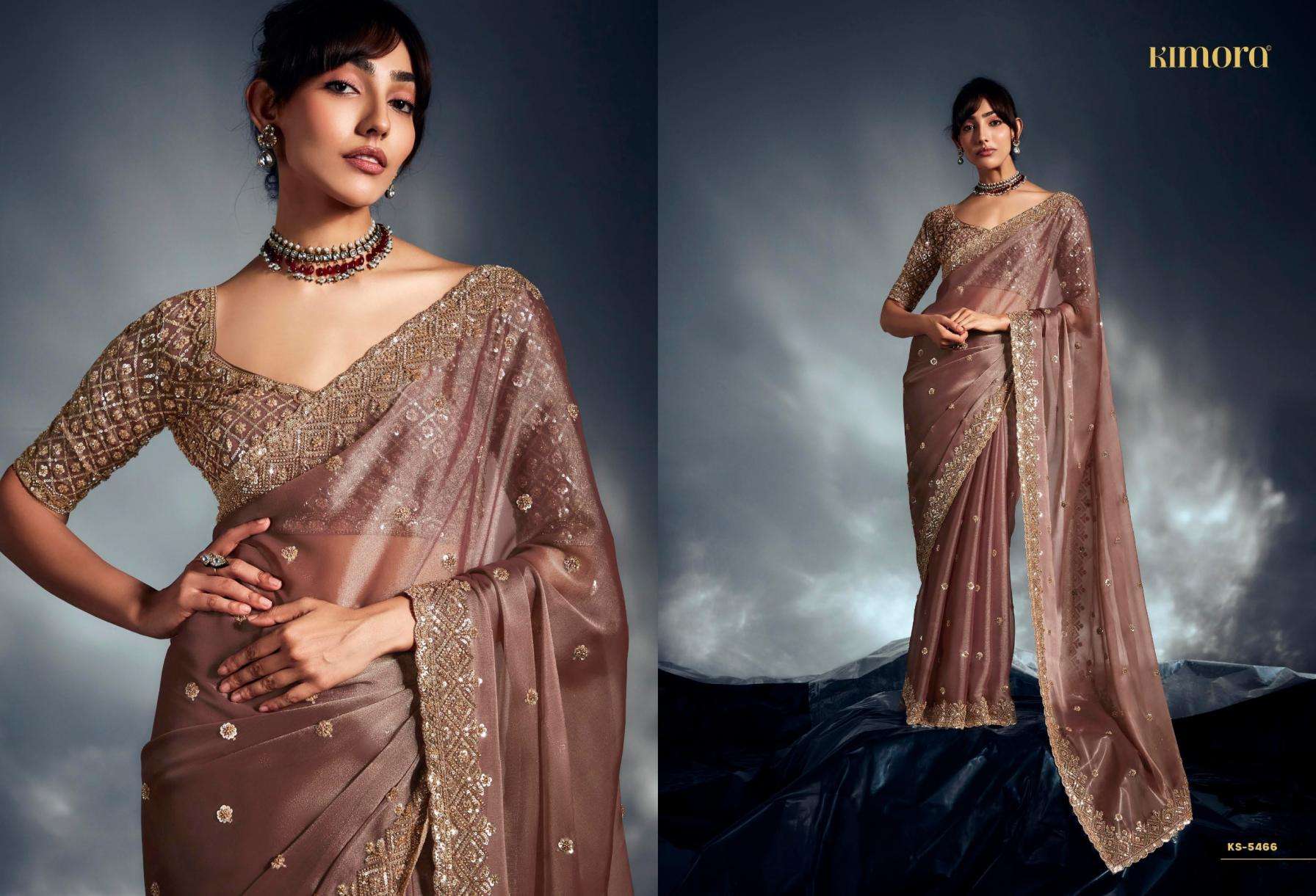 kimora presents iconic 2  sequence khatli work occasion wear sarees catalog collection