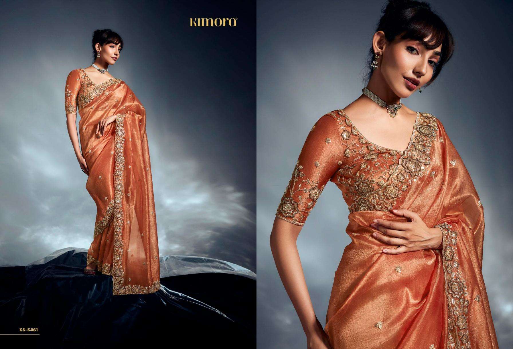 kimora presents iconic 2  sequence khatli work occasion wear sarees catalog collection