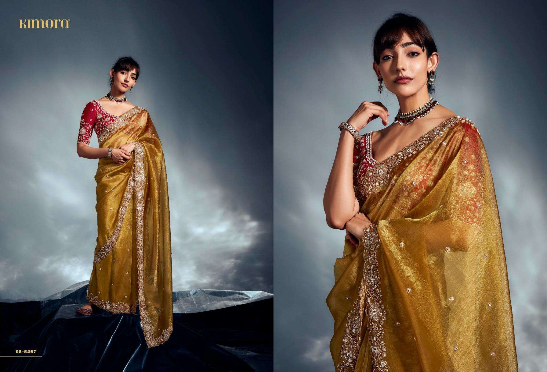 kimora presents iconic 2  sequence khatli work occasion wear sarees catalog collection