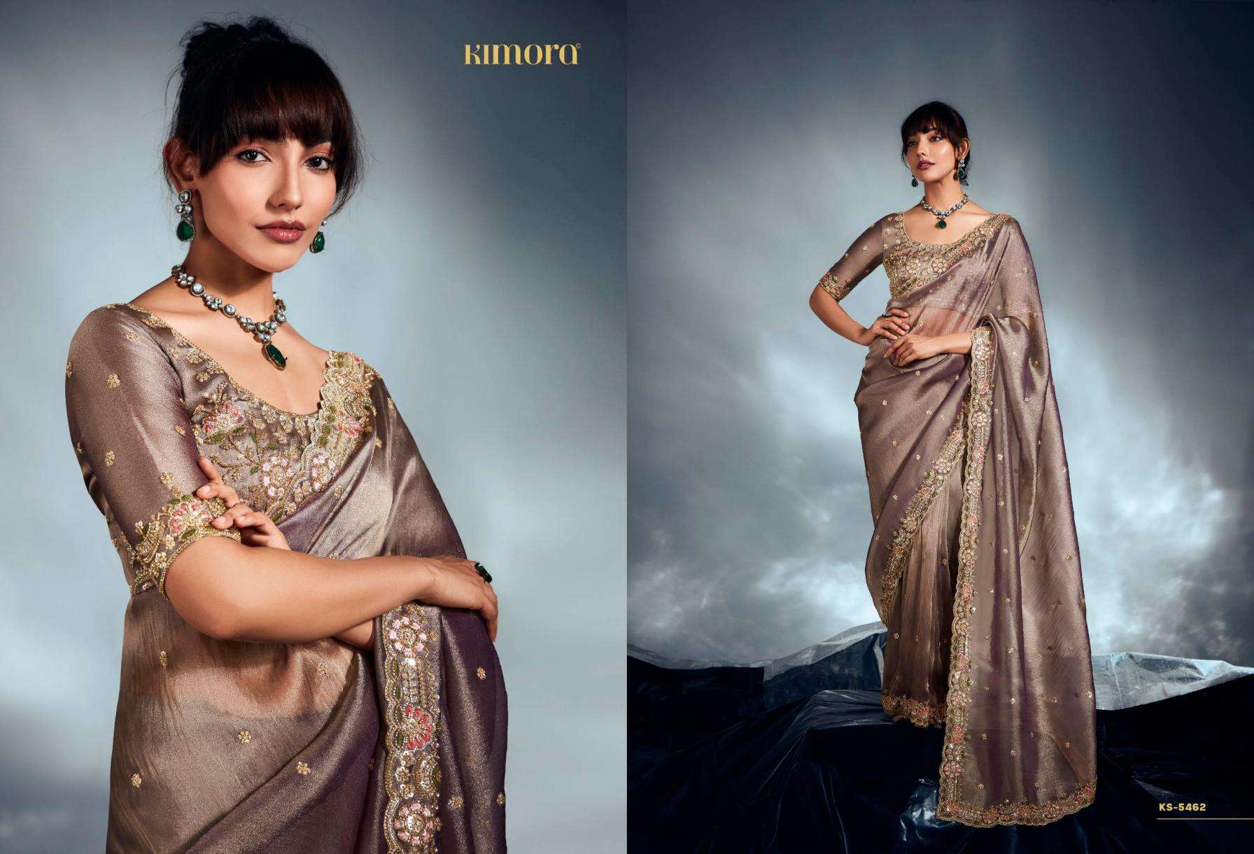 kimora presents iconic 2  sequence khatli work occasion wear sarees catalog collection