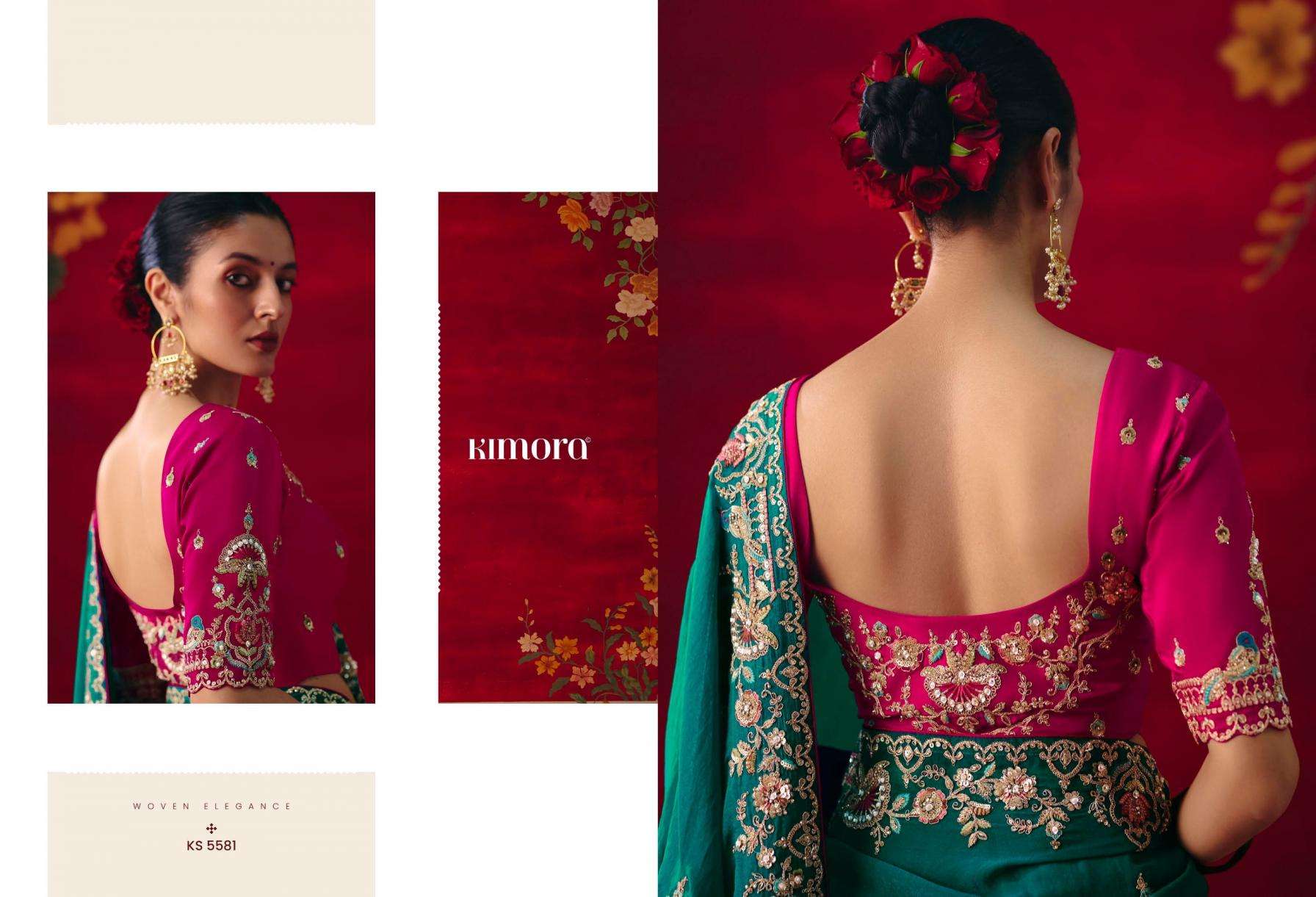  kimora presents naari 5581-5591 fancy festive wear sarees catalog collection
