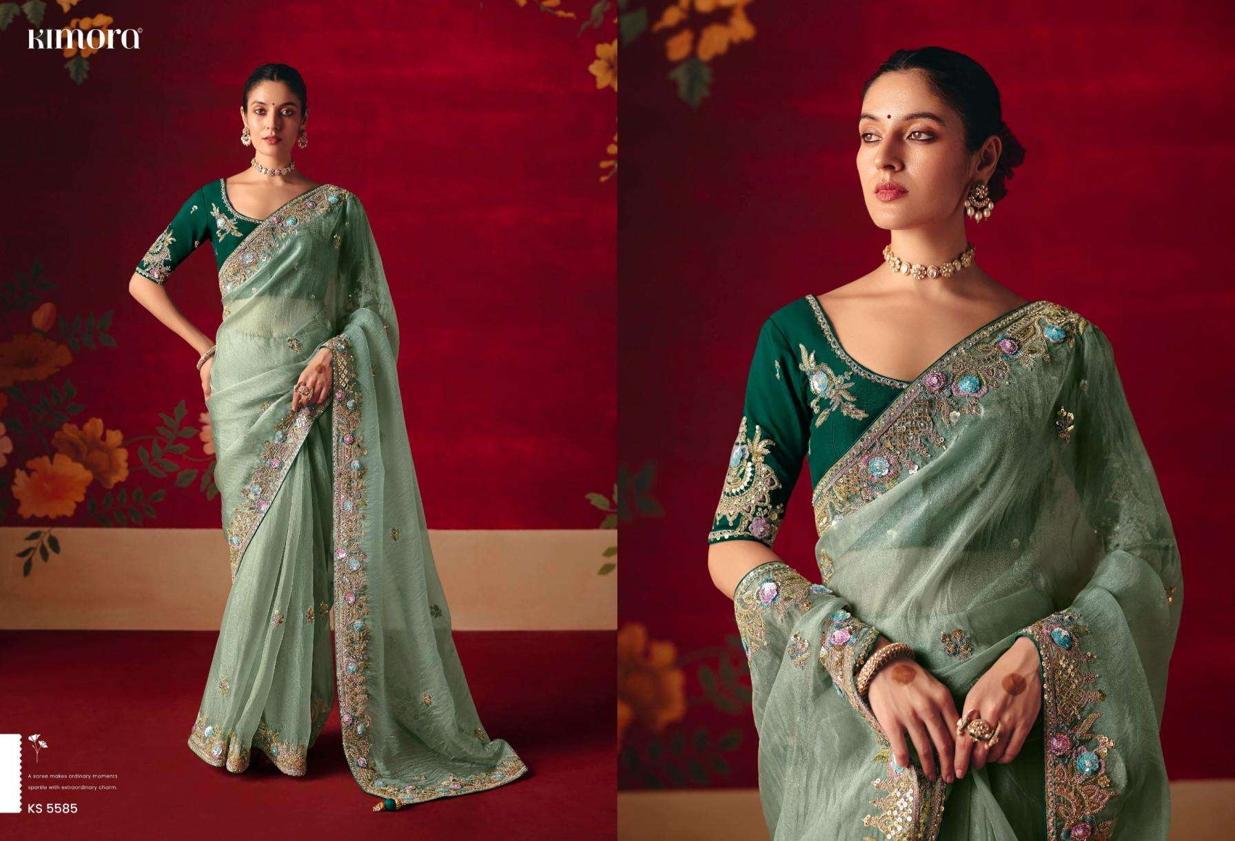  kimora presents naari 5581-5591 fancy festive wear sarees catalog collection