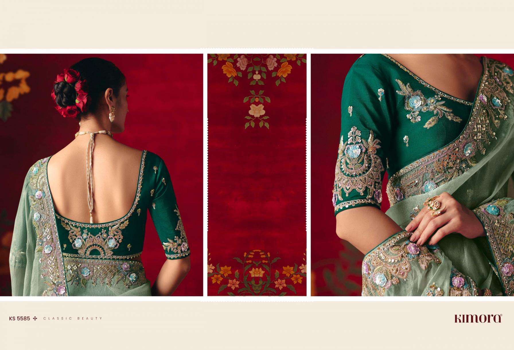  kimora presents naari 5581-5591 fancy festive wear sarees catalog collection