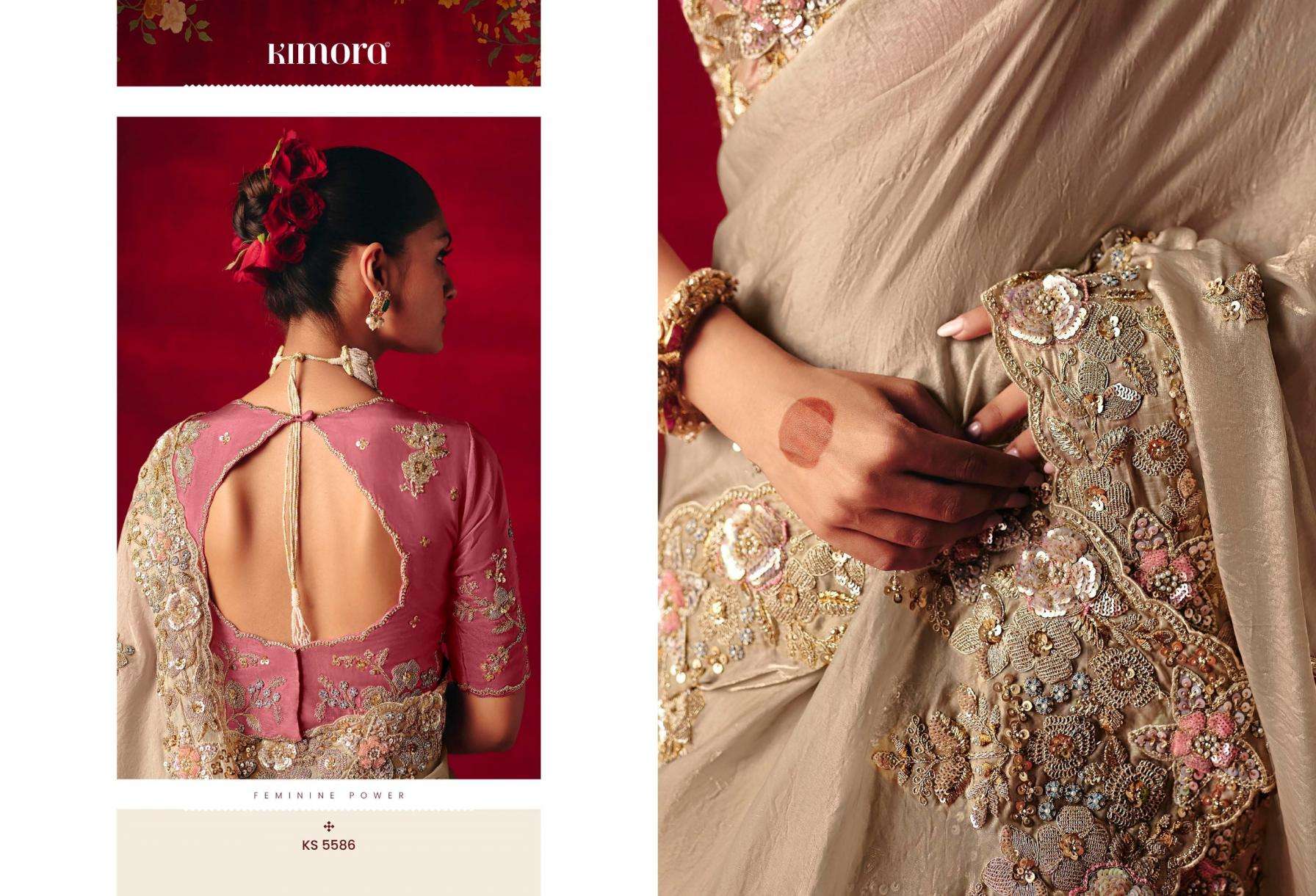  kimora presents naari 5581-5591 fancy festive wear sarees catalog collection