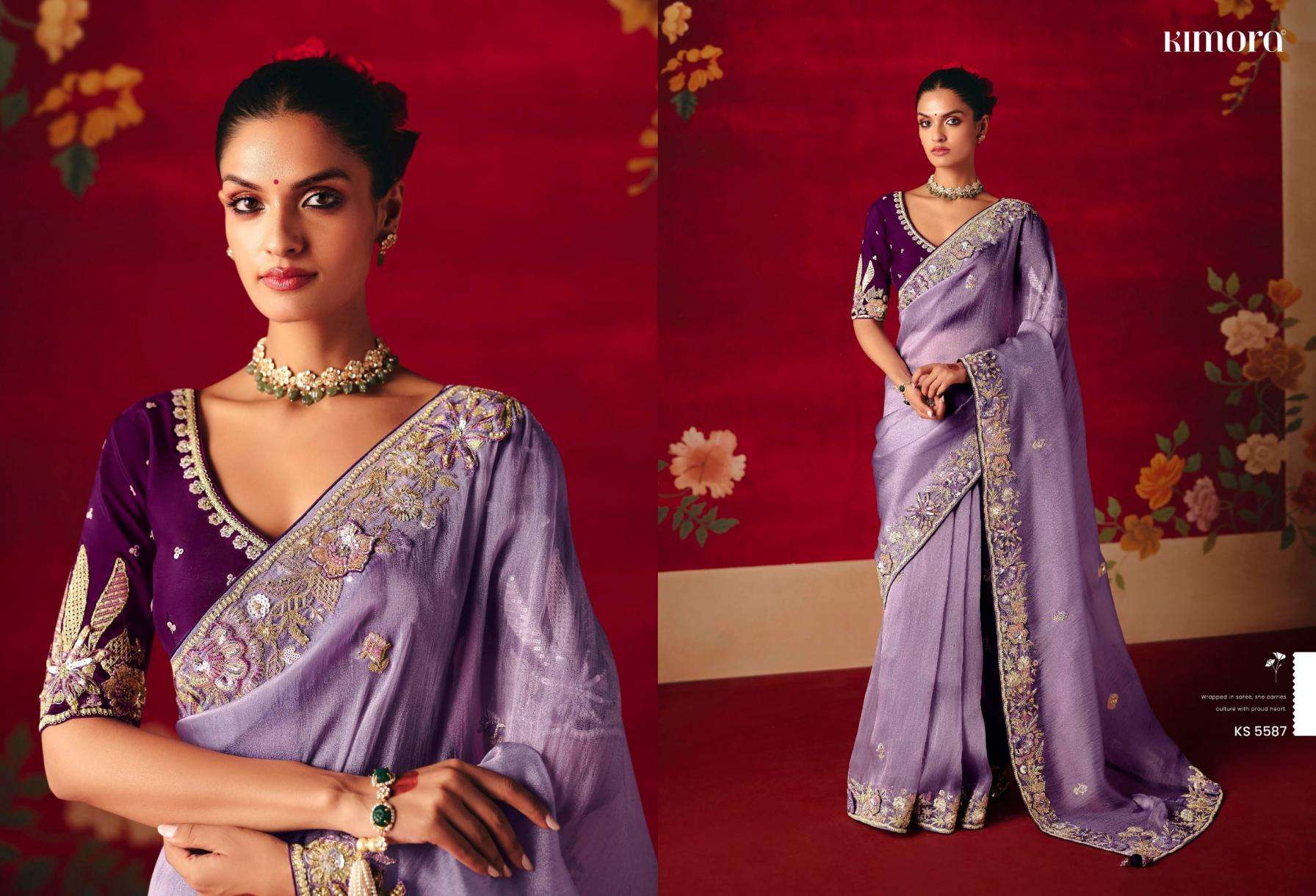  kimora presents naari 5581-5591 fancy festive wear sarees catalog collection