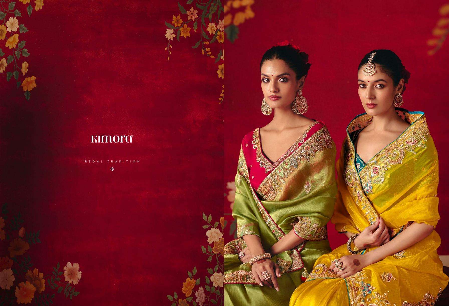  kimora presents naari 5581-5591 fancy festive wear sarees catalog collection