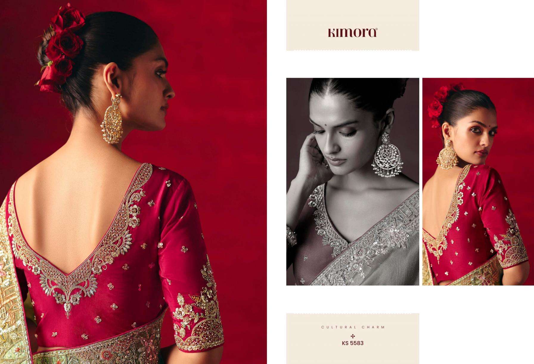  kimora presents naari 5581-5591 fancy festive wear sarees catalog collection