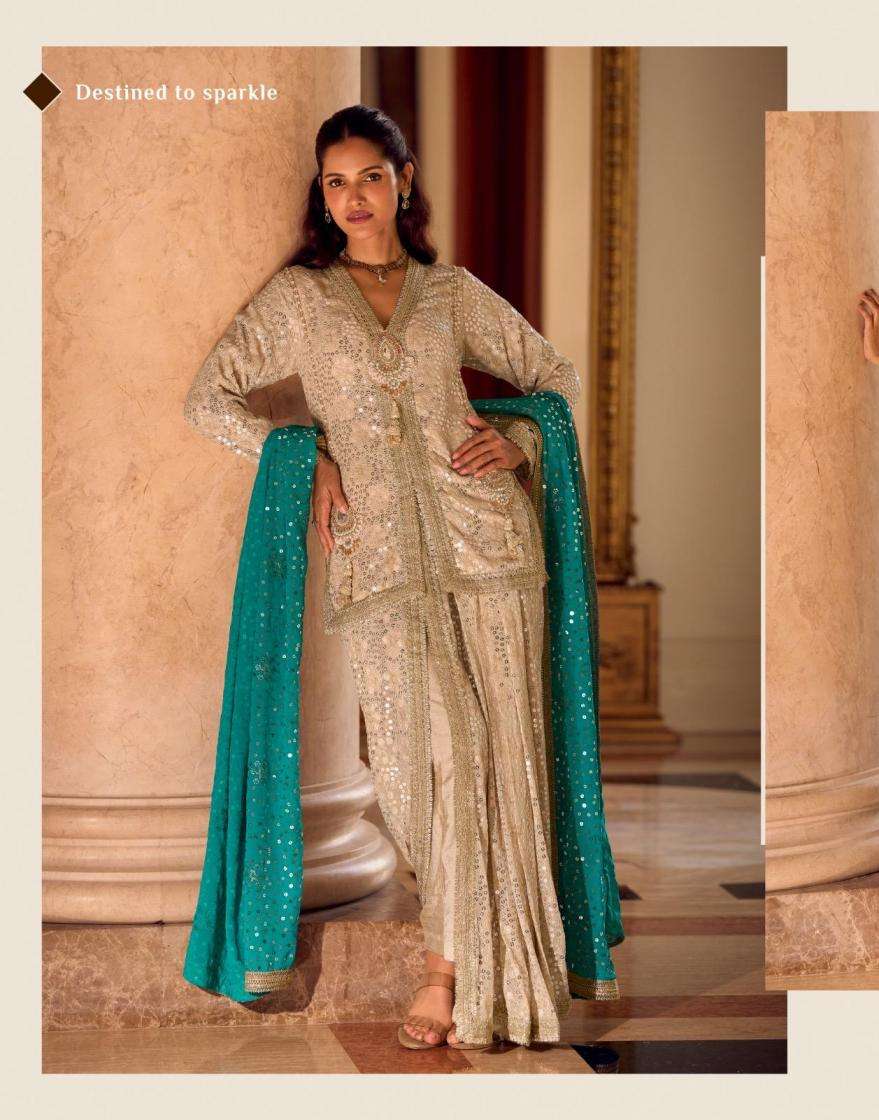 sayuri designer presents swaroski readymade exclusive georgette kurti dhoti with dupatta catalog collection