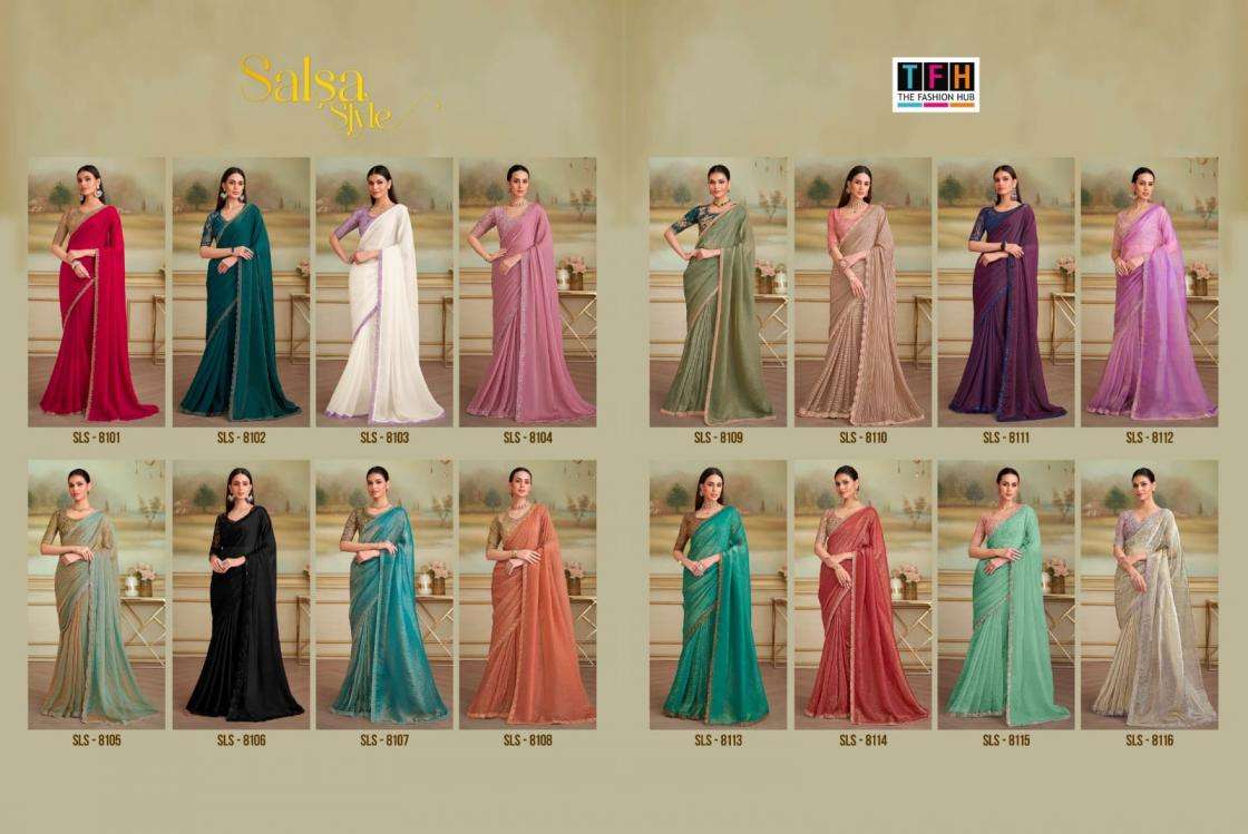tfh presents salsa style vol 5 georgette silk traditional sarees catalog collection