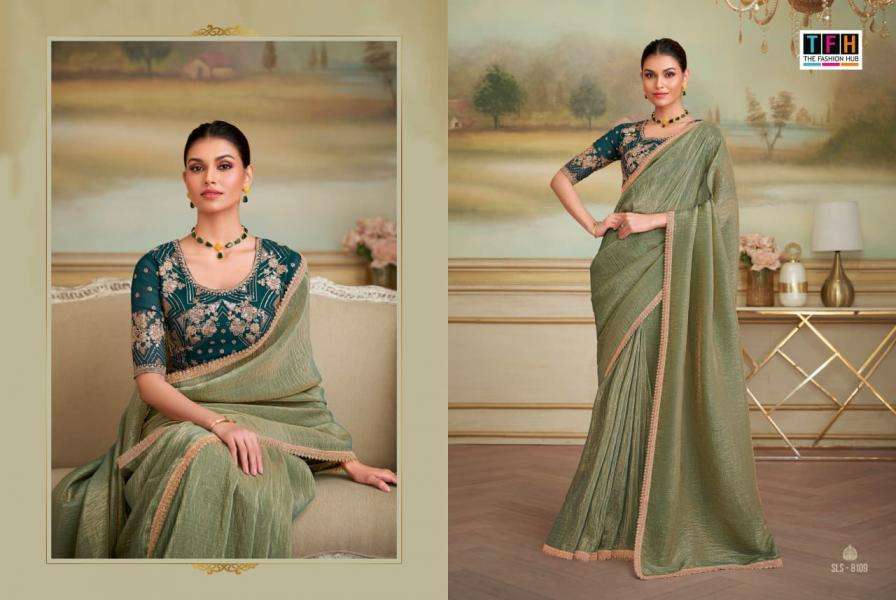tfh presents salsa style vol 5 georgette silk traditional sarees catalog collection