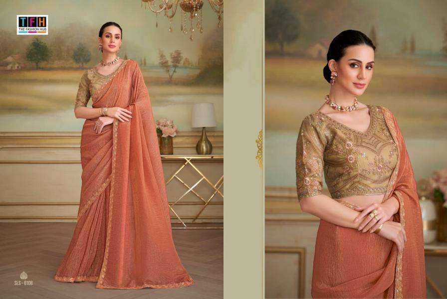 tfh presents salsa style vol 5 georgette silk traditional sarees catalog collection