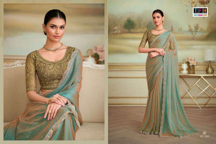 tfh presents salsa style vol 5 georgette silk traditional sarees catalog collection