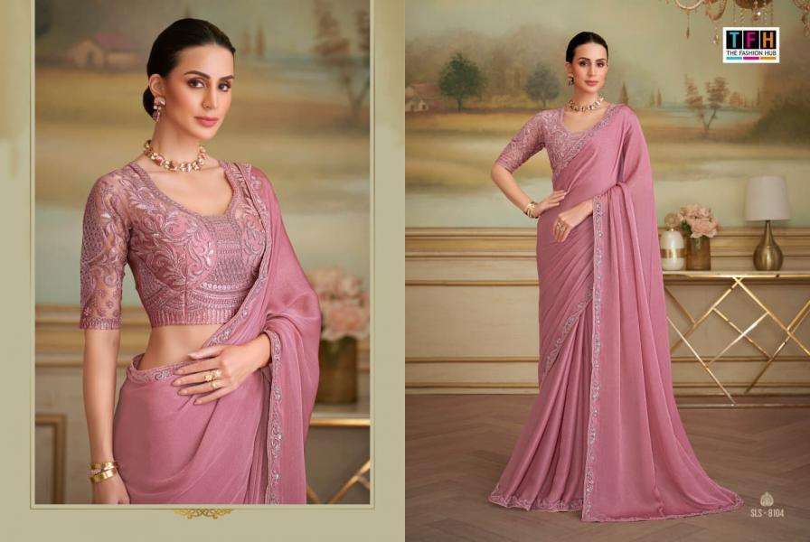 tfh presents salsa style vol 5 georgette silk traditional sarees catalog collection