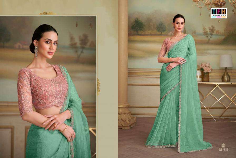 tfh presents salsa style vol 5 georgette silk traditional sarees catalog collection