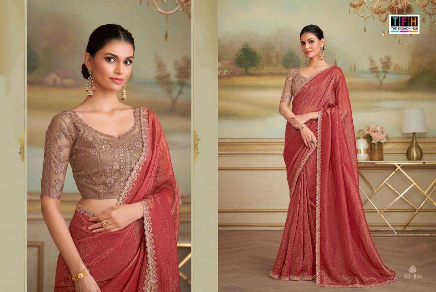 tfh presents salsa style vol 5 georgette silk traditional sarees catalog collection