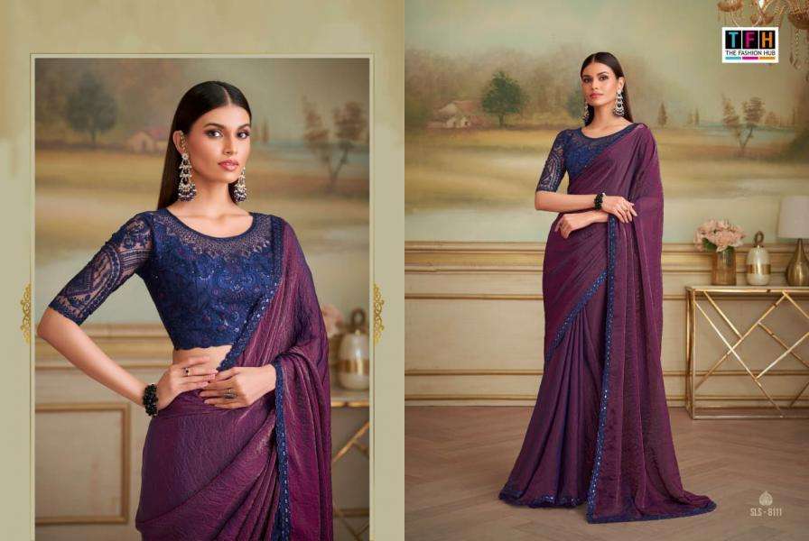 tfh presents salsa style vol 5 georgette silk traditional sarees catalog collection