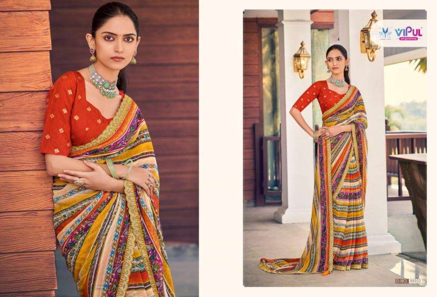 Vipul Presents Ladlee Weightless Gorgeous Look Saree Catalog Wholesaler And Exporter In Surat