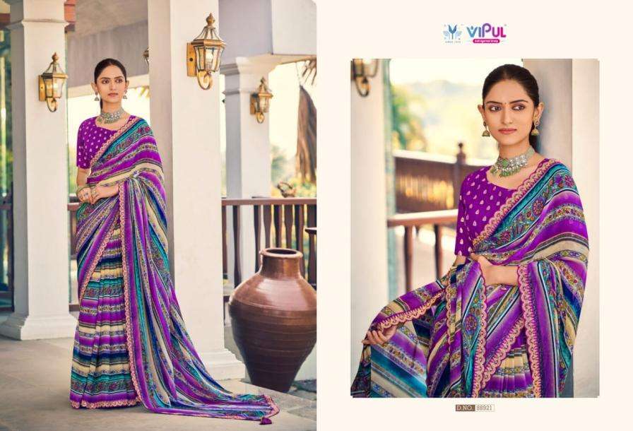 Vipul Presents Ladlee Weightless Gorgeous Look Saree Catalog Wholesaler And Exporter In Surat