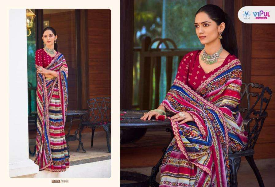Vipul Presents Ladlee Weightless Gorgeous Look Saree Catalog Wholesaler And Exporter In Surat