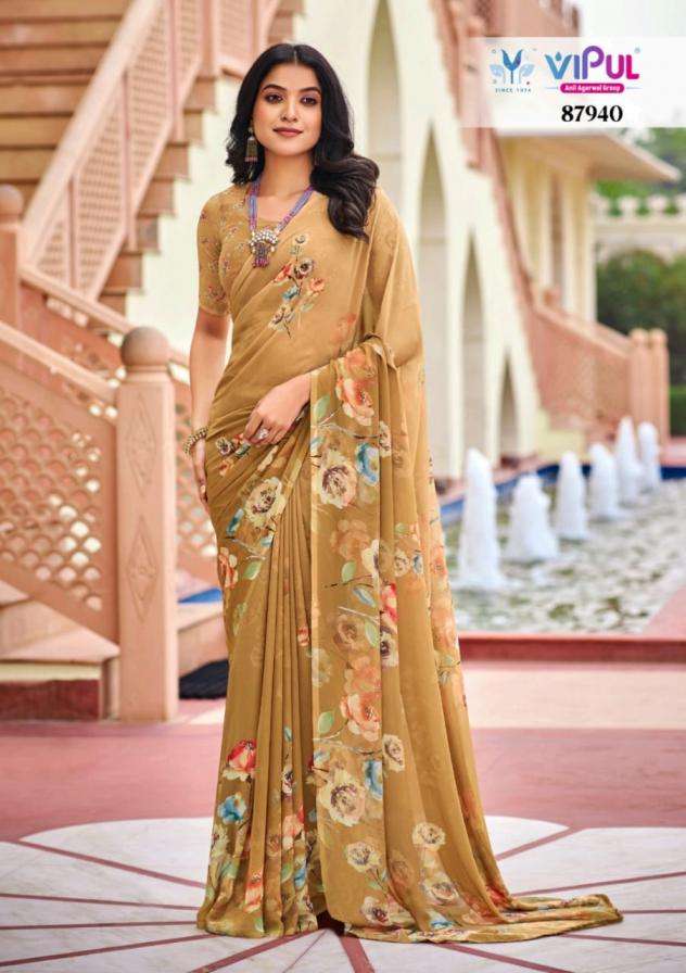 Vipul Presents Twisha 87930-87941 Unique Weightless Sarees Catalog Wholesaler And Exporter 