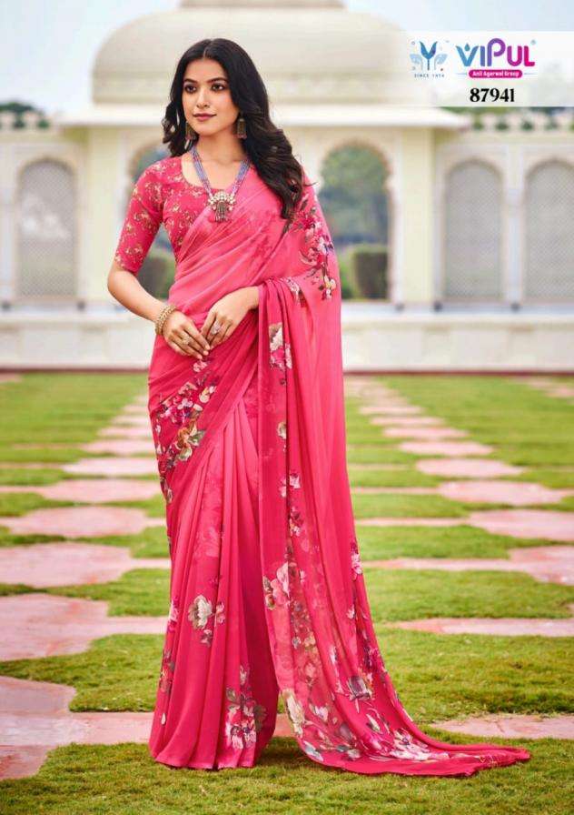 Vipul Presents Twisha 87930-87941 Unique Weightless Sarees Catalog Wholesaler And Exporter 