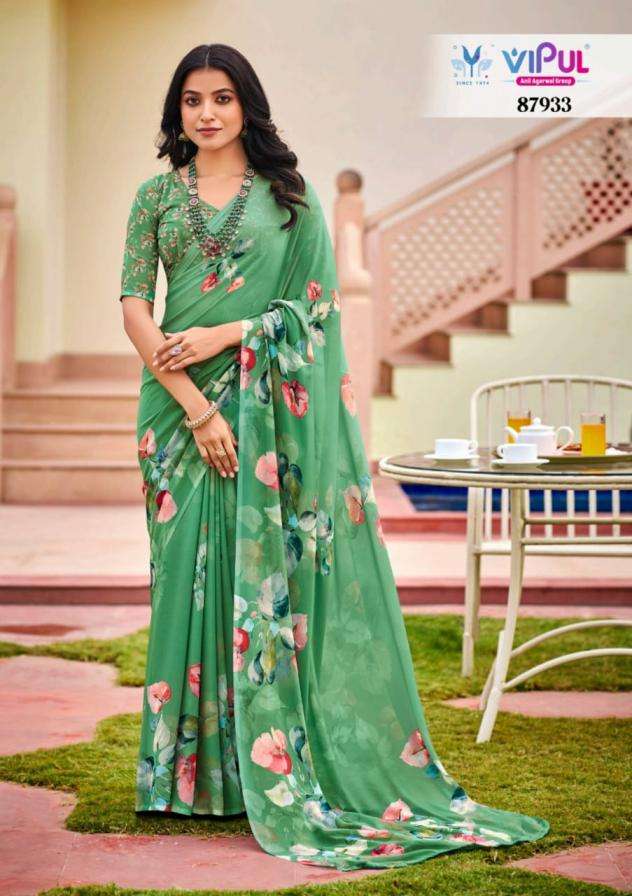 Vipul Presents Twisha 87930-87941 Unique Weightless Sarees Catalog Wholesaler And Exporter 