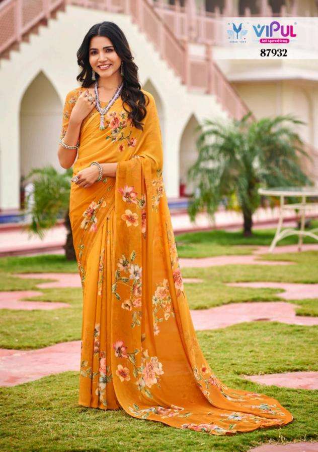 Vipul Presents Twisha 87930-87941 Unique Weightless Sarees Catalog Wholesaler And Exporter 
