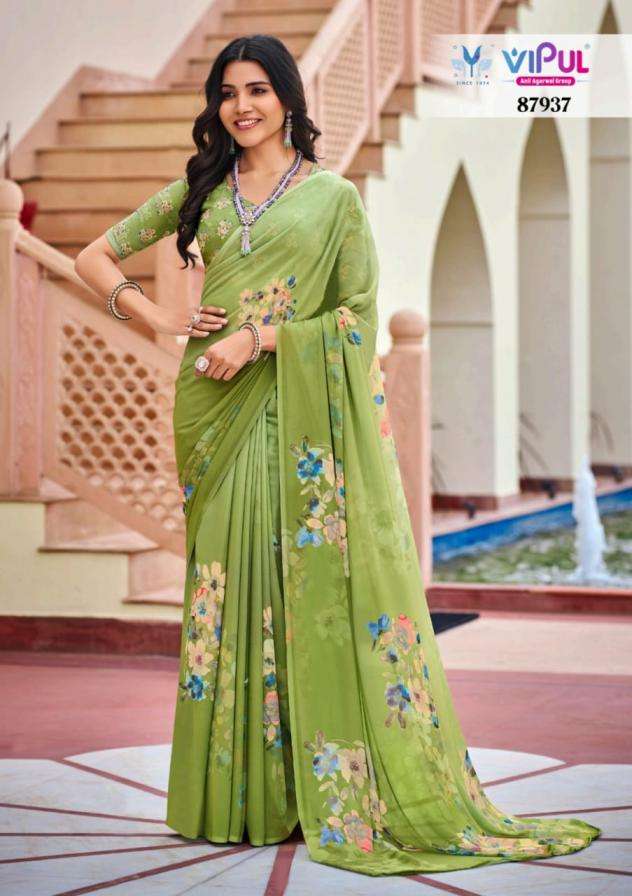 Vipul Presents Twisha 87930-87941 Unique Weightless Sarees Catalog Wholesaler And Exporter 